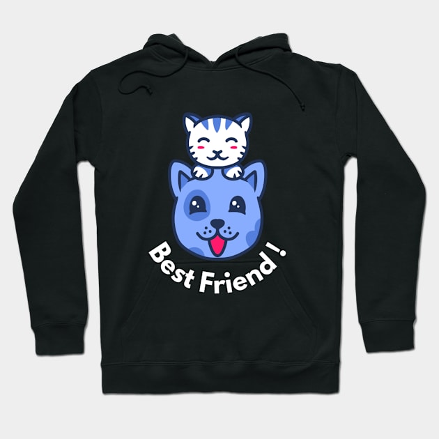 CAT AND DOG LOVE Hoodie by ABAZ